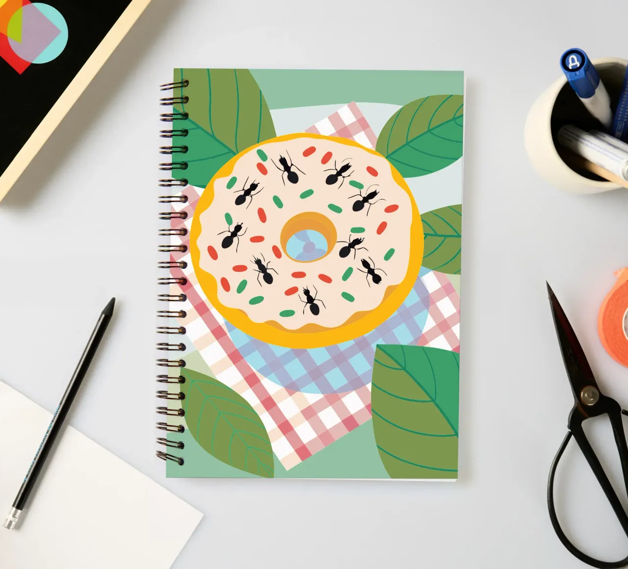 Ant on the Donut spiral notebook by CUTE ANIMALS