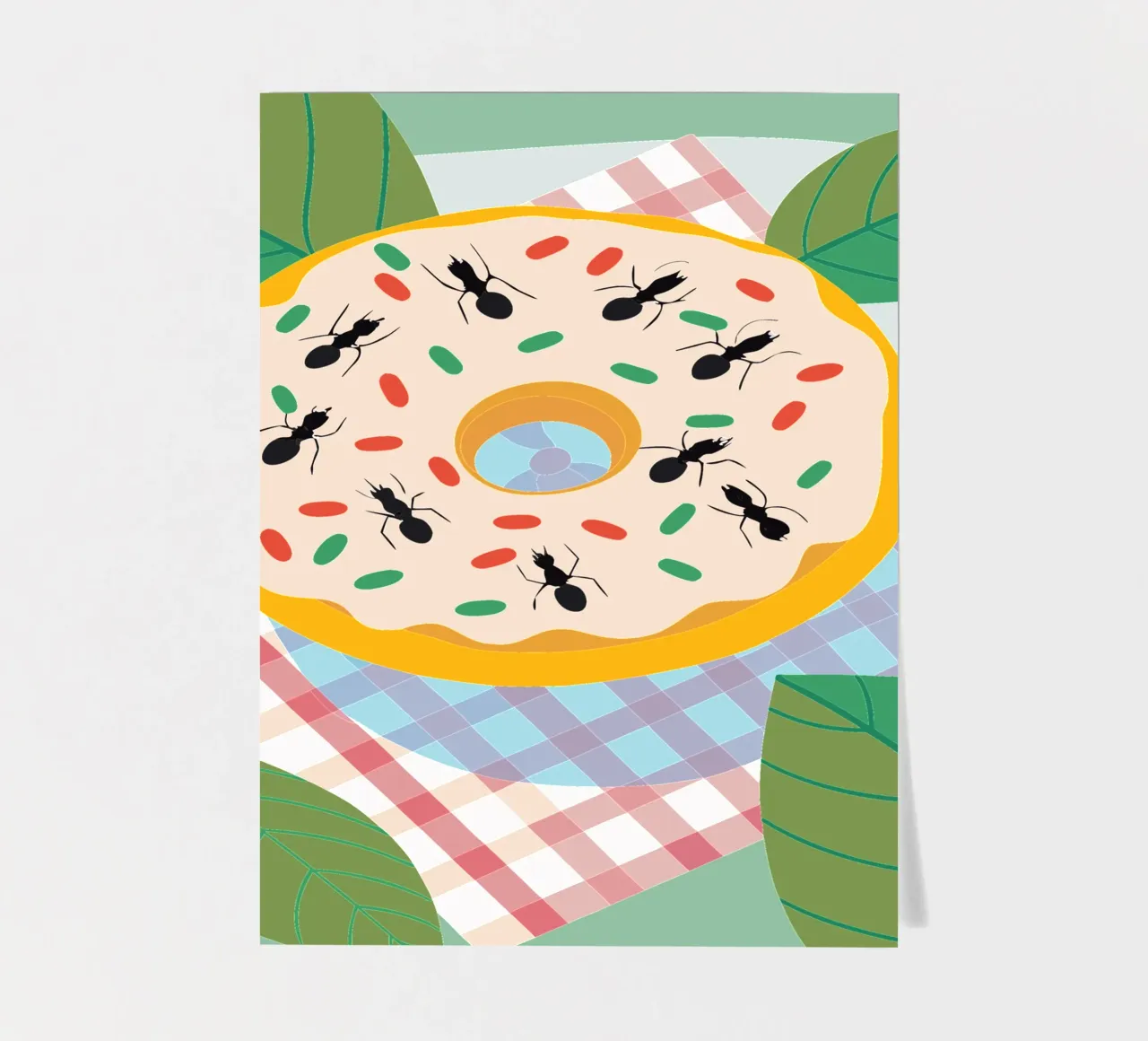 Ant on the Donut sticker sheet by CUTE ANIMALS