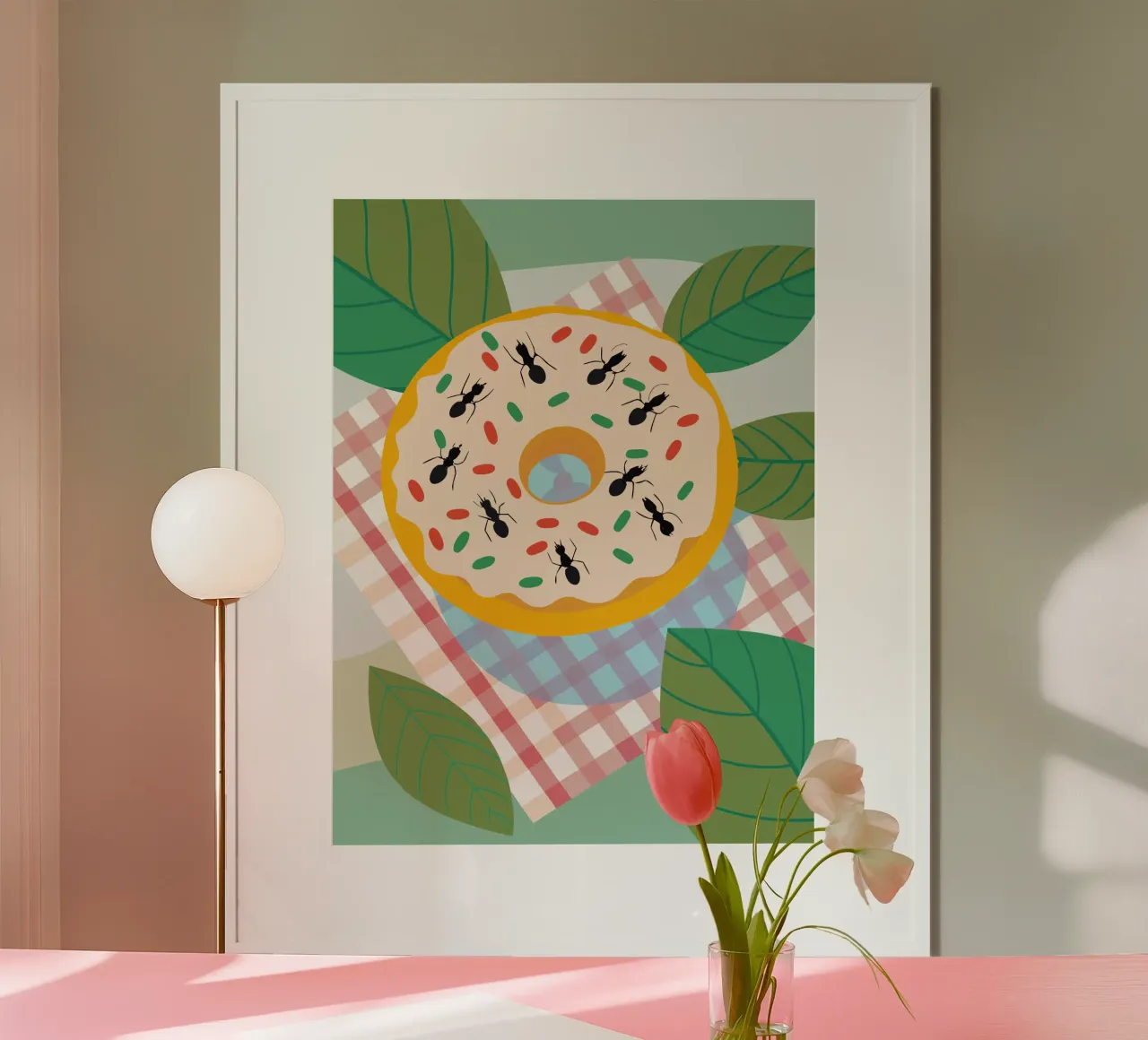 Ameise auf dem Donut Hahnemühle von CUTE ANIMALS