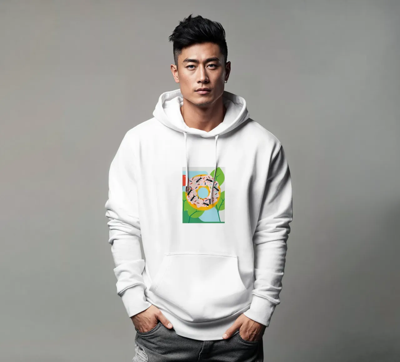 Ant on the Donut hoodie by CUTE ANIMALS