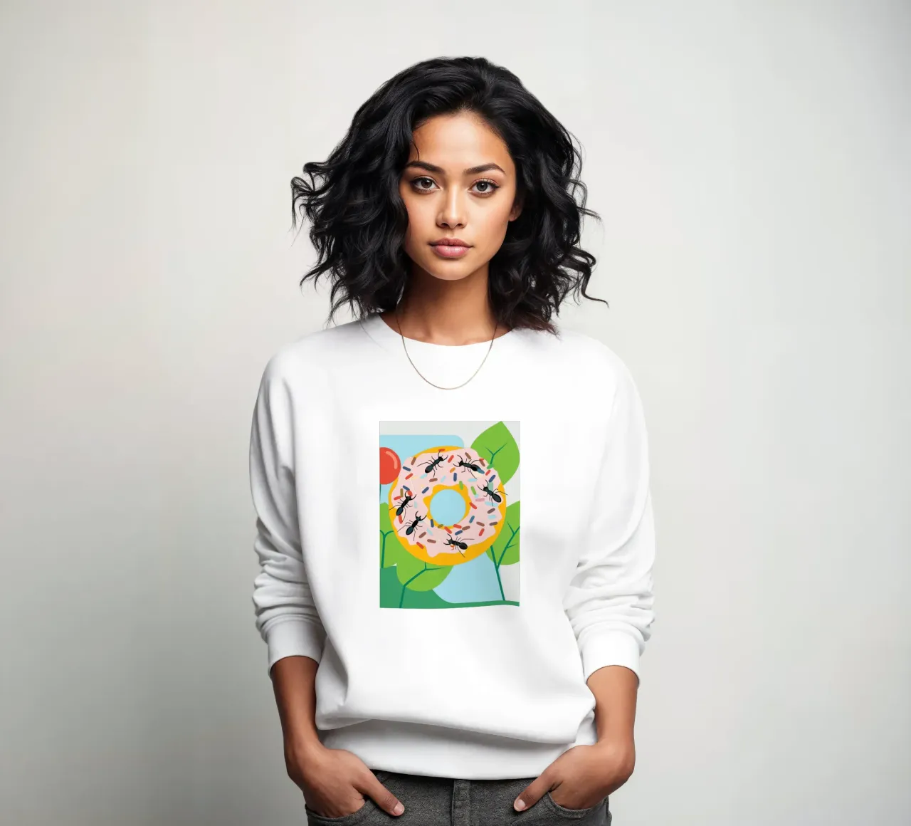 Ant on the Donut sweatshirt by CUTE ANIMALS