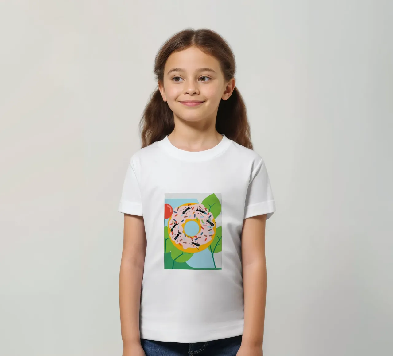 La formica sulla ciambella t-shirt bambini da CUTE ANIMALS