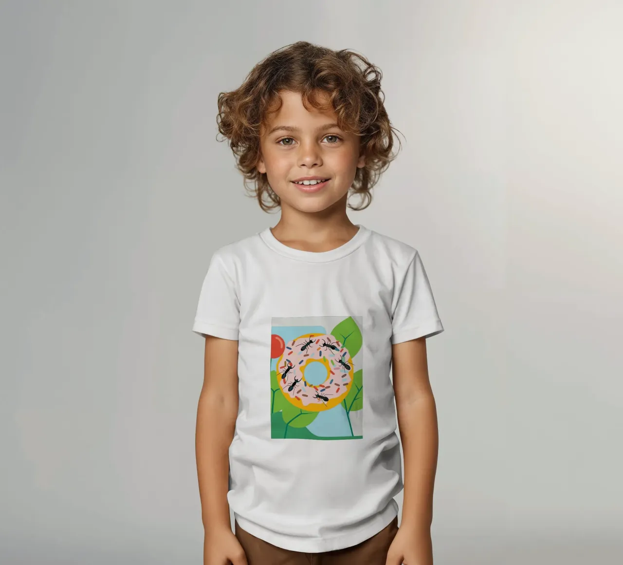 La formica sulla ciambella t-shirt bambini da CUTE ANIMALS