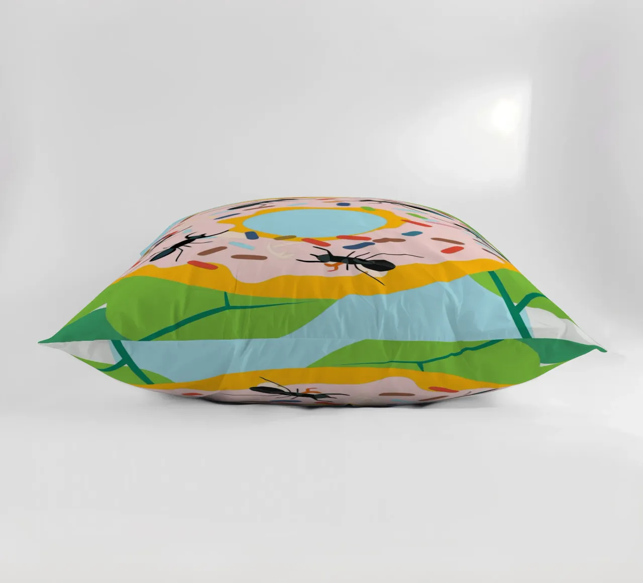 Ant on the Donut decorative cushion by CUTE ANIMALS