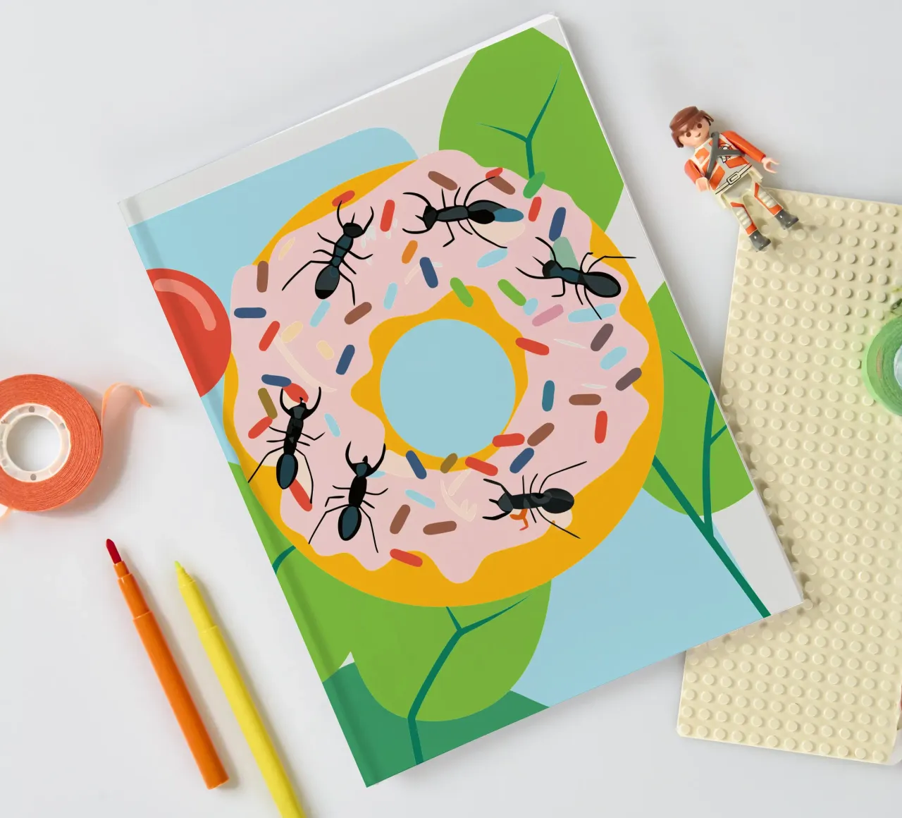 Ant on the Donut notebook by CUTE ANIMALS