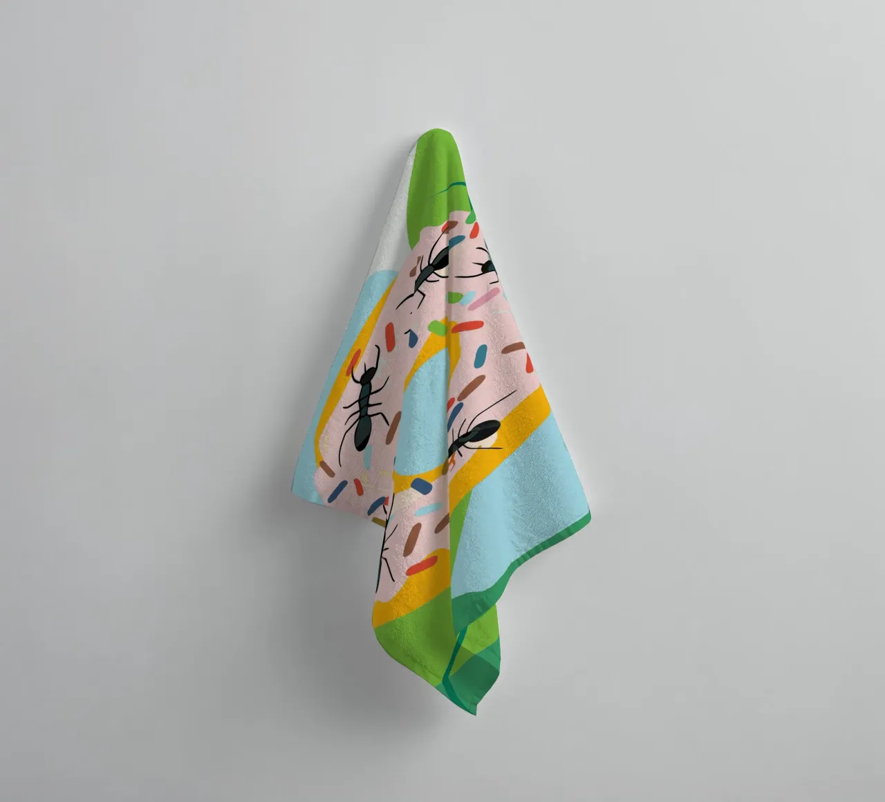 Ant on the Donut towel by CUTE ANIMALS