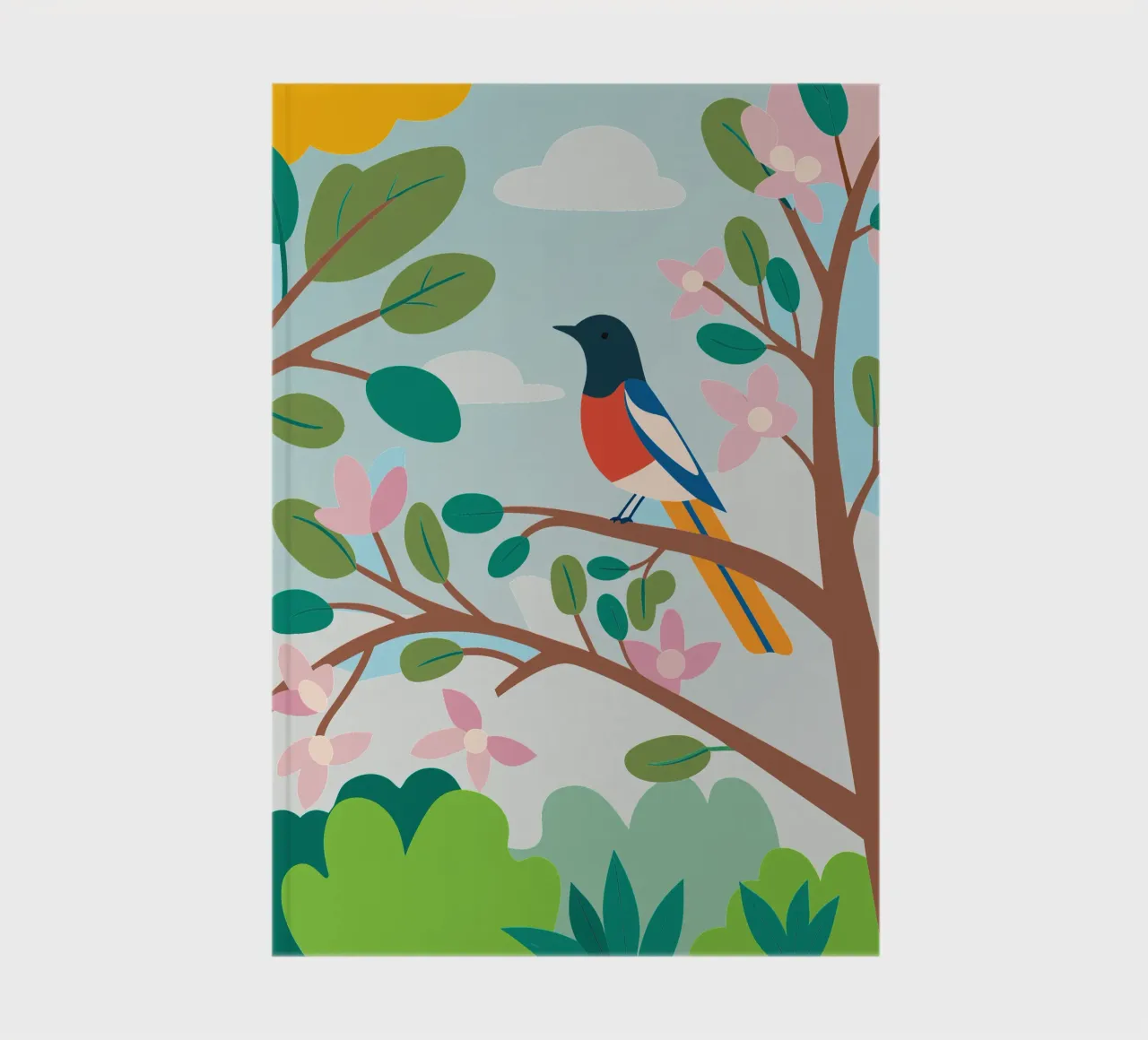 Bird on the branch notebook by CUTE ANIMALS