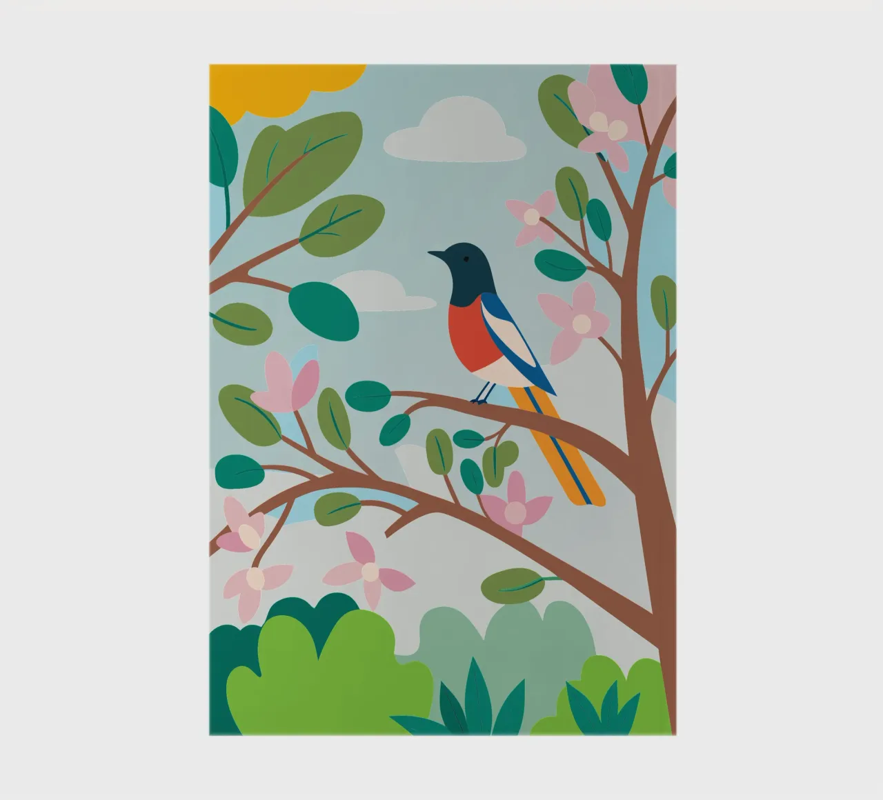 Bird on the branch notebook by CUTE ANIMALS