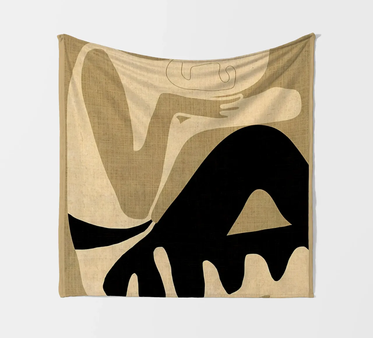 figura astratta seatedpose linee curve disegno a linee coperta in pile da DavisStudio