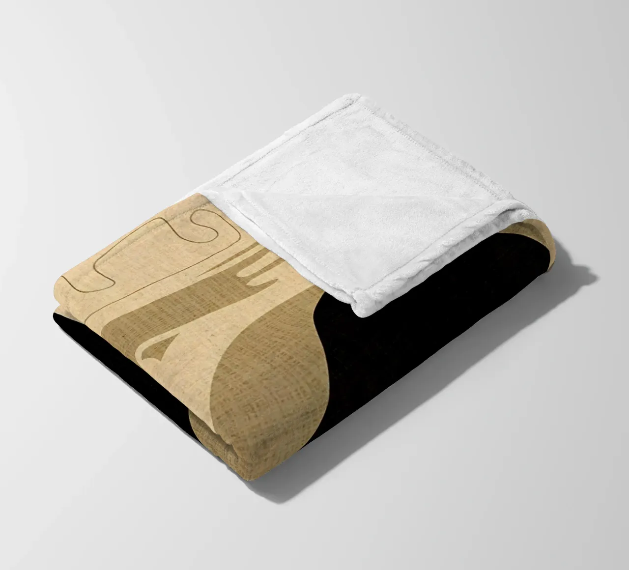 figura astratta seatedpose linee curve disegno a linee coperta in pile da DavisStudio