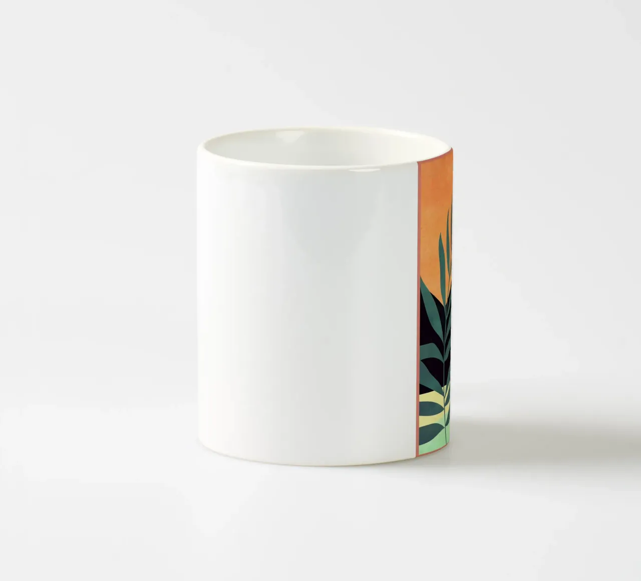 sole montagna foglie piante tazza in ceramica da DavisStudio