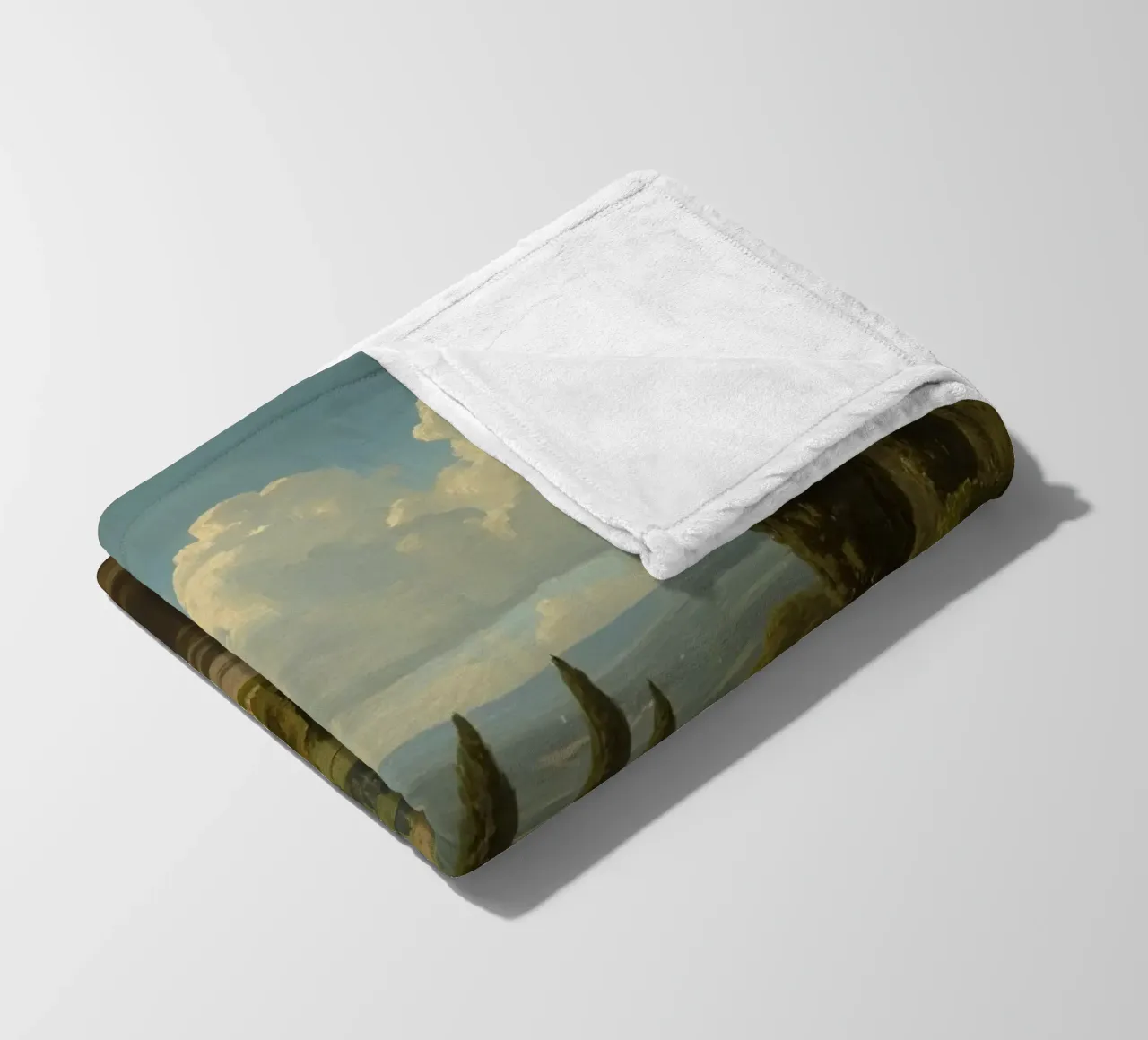 Superbe vue de la campagne avec une voiture roulant le long d'une route sinueuse. plaid polaire de DesignDoodle
