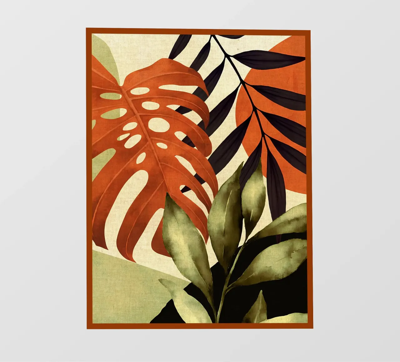 monstera tropicale foglie telo in pvc da DavisStudio
