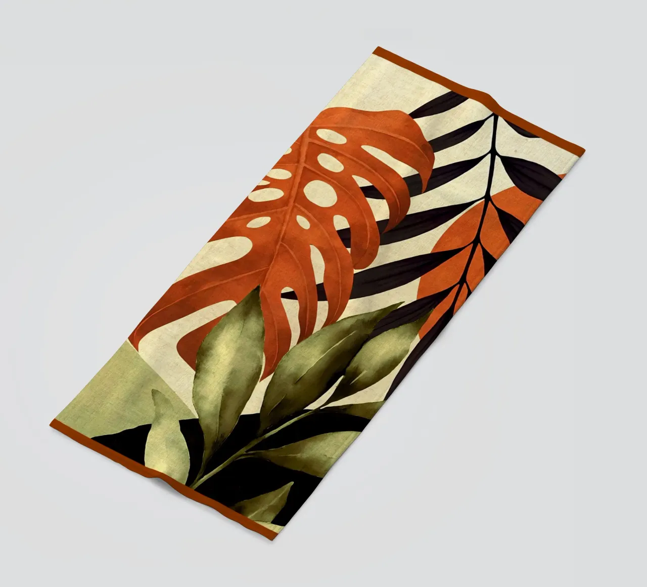 monstera tropicale foglie telo mare da DavisStudio