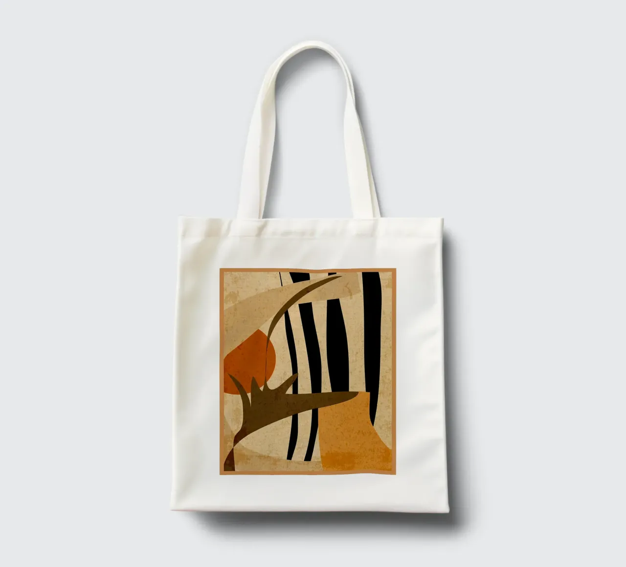 forme astratte linee curve borsa in juta da DavisStudio