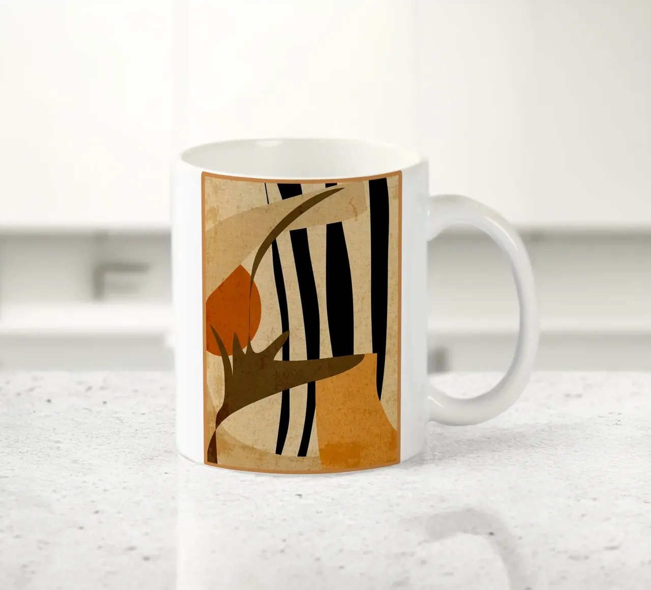 forme astratte linee curve tazza in ceramica da DavisStudio