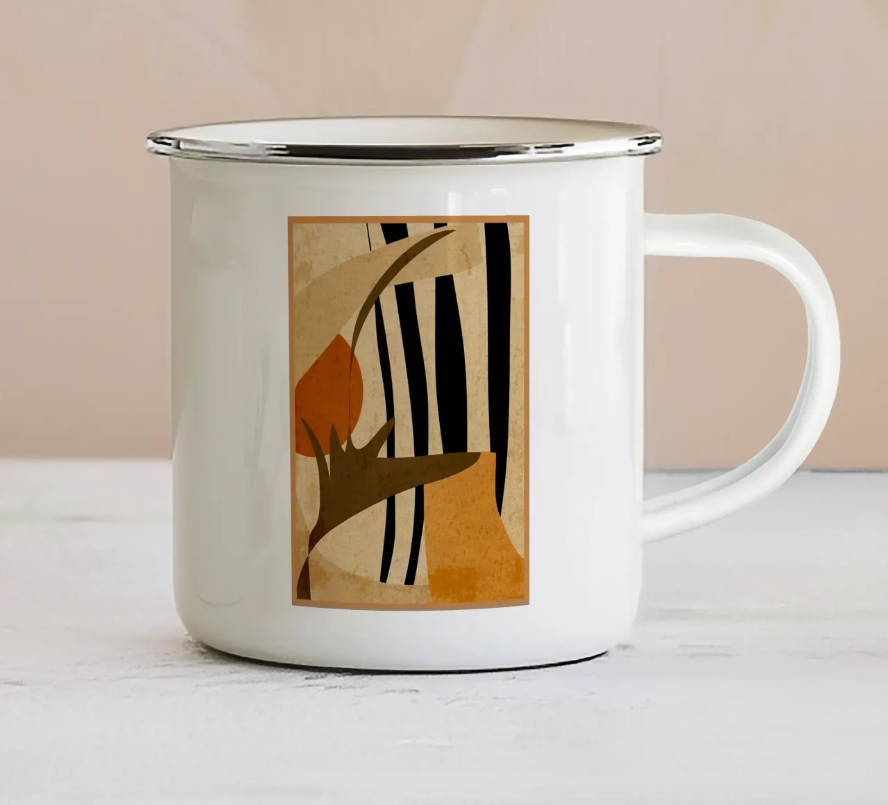 forme astratte linee curve tazza in smalto da DavisStudio