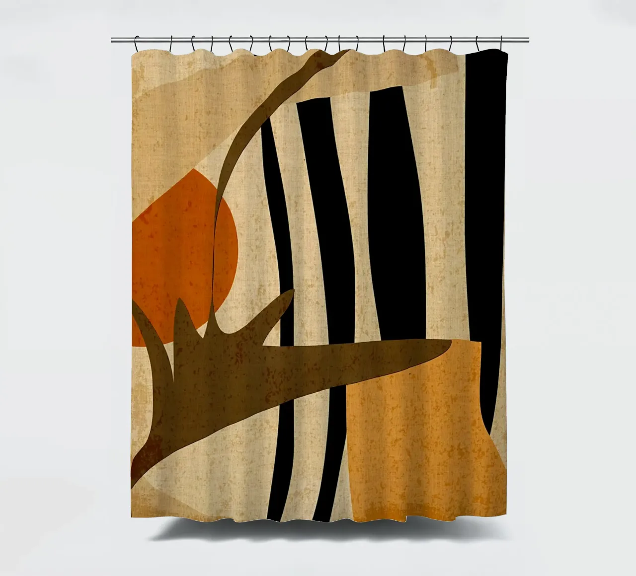 forme astratte linee curve tenda da doccia da DavisStudio