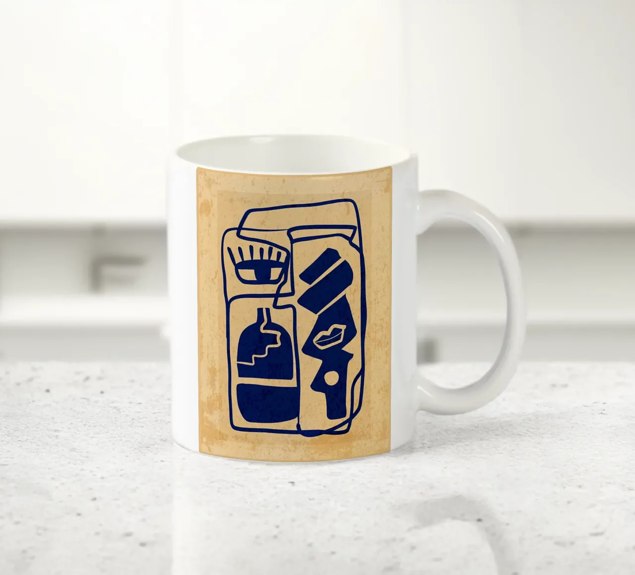 vaso faccia di bottiglia tazza in ceramica da DavisStudio