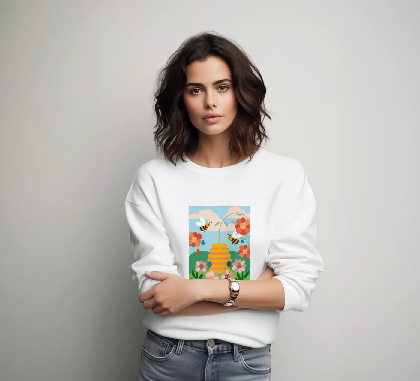 Bees and Honey Sweatshirt von CUTE ANIMALS