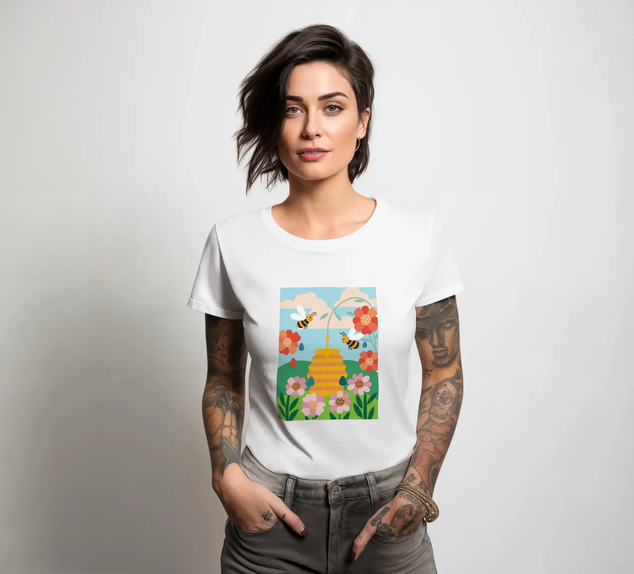 Api e miele t-shirt da donna da CUTE ANIMALS
