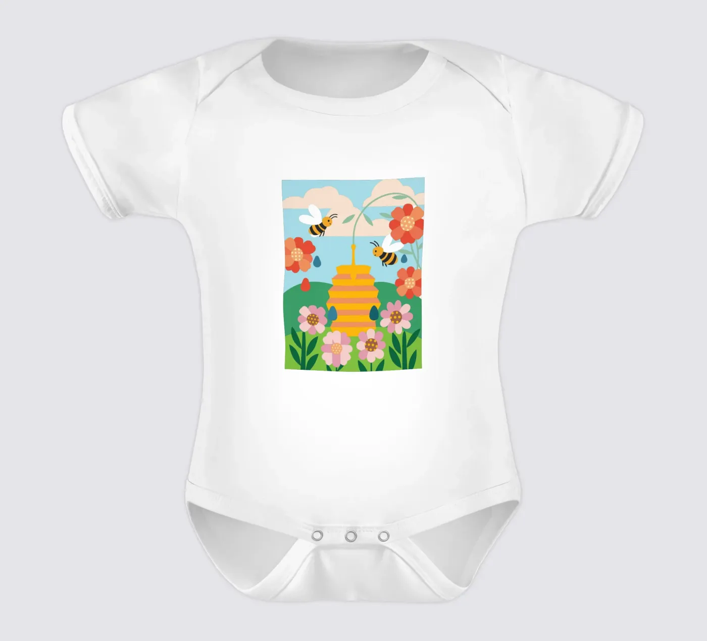 Api e miele body neonato maniche corte da CUTE ANIMALS