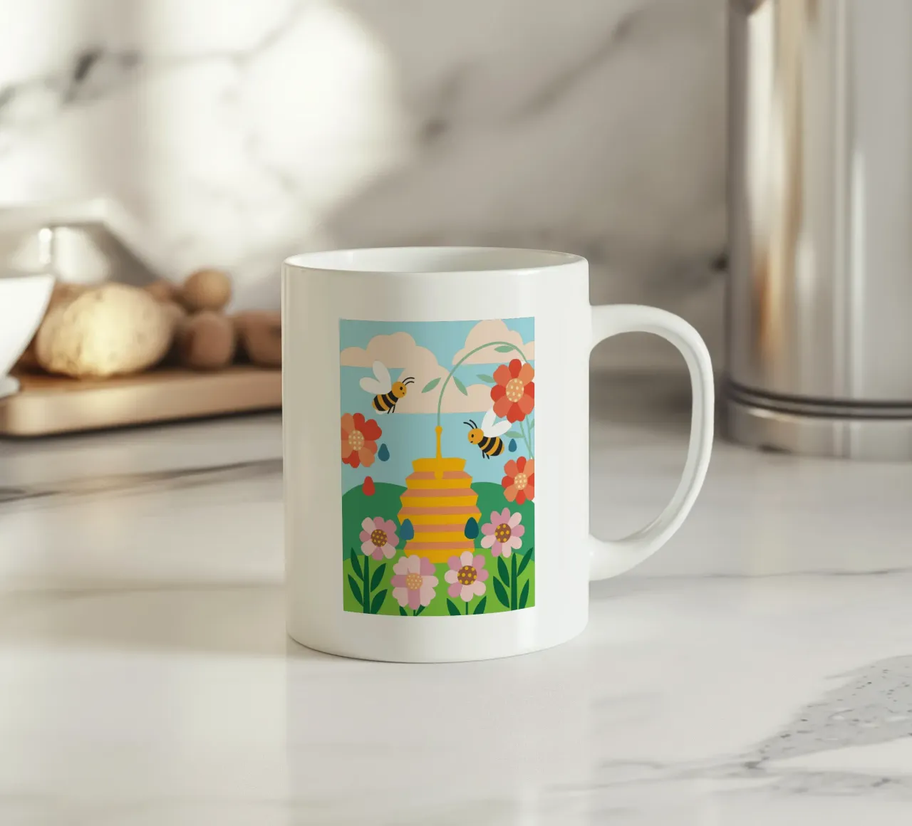 Api e miele tazza in ceramica da CUTE ANIMALS