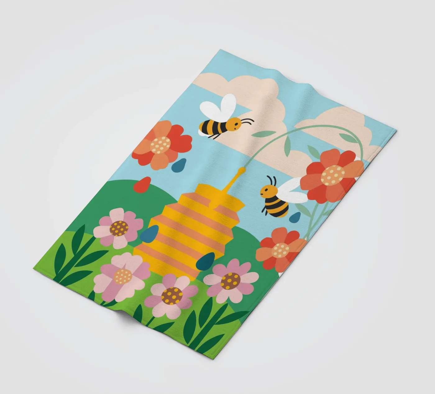 Bees and Honey plaid polaire de CUTE ANIMALS