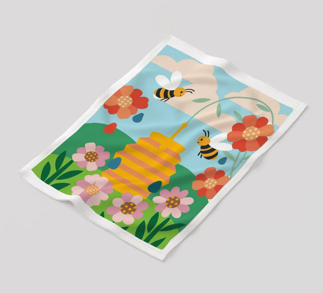 Api e miele coperta in pile da CUTE ANIMALS