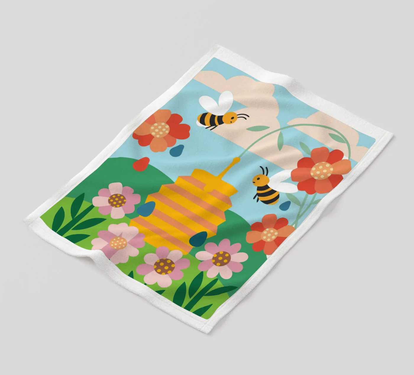 Bees and Honey plaid polaire de CUTE ANIMALS