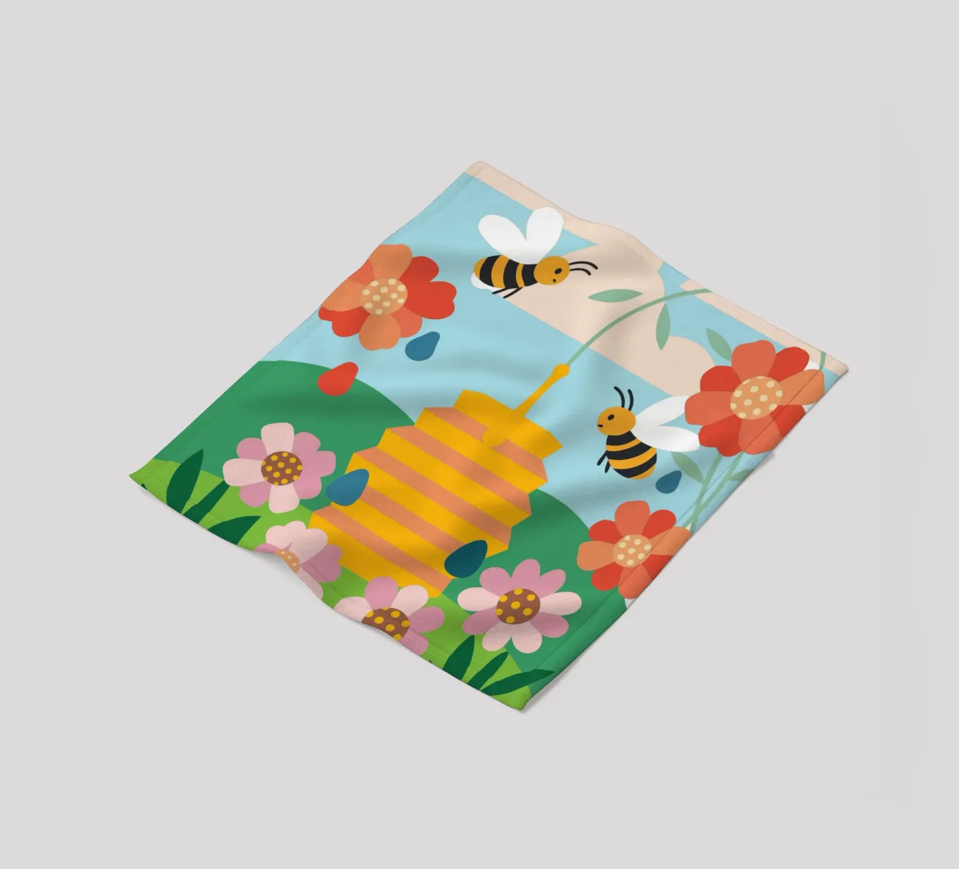 Bees and Honey plaid polaire de CUTE ANIMALS