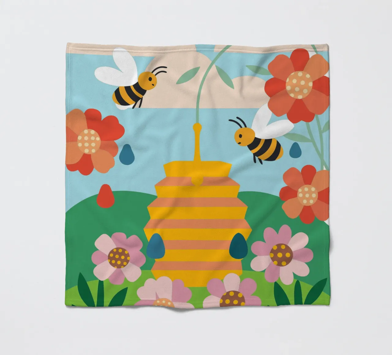 Api e miele coperta in pile da CUTE ANIMALS