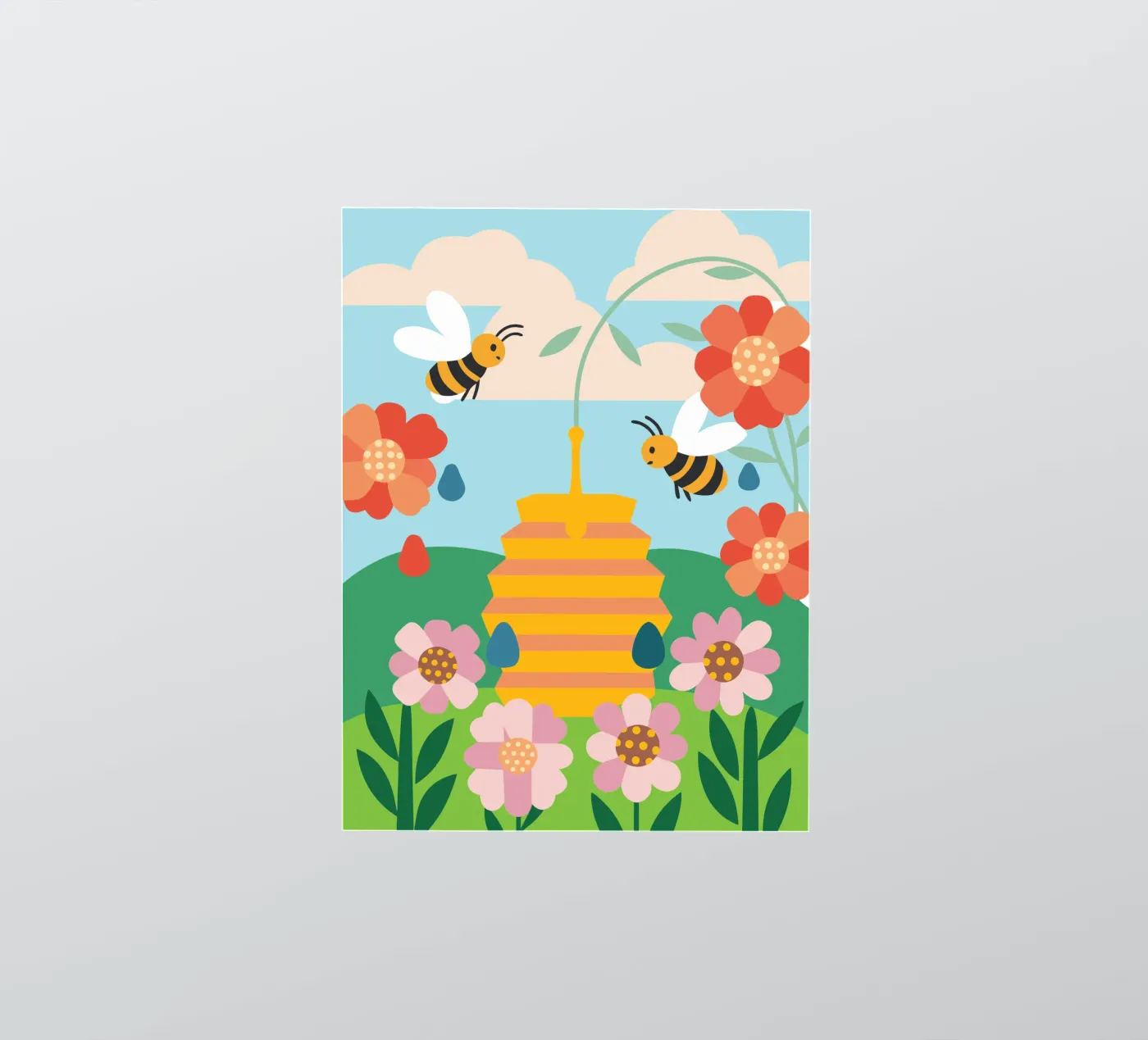 Api e miele adesivo da CUTE ANIMALS