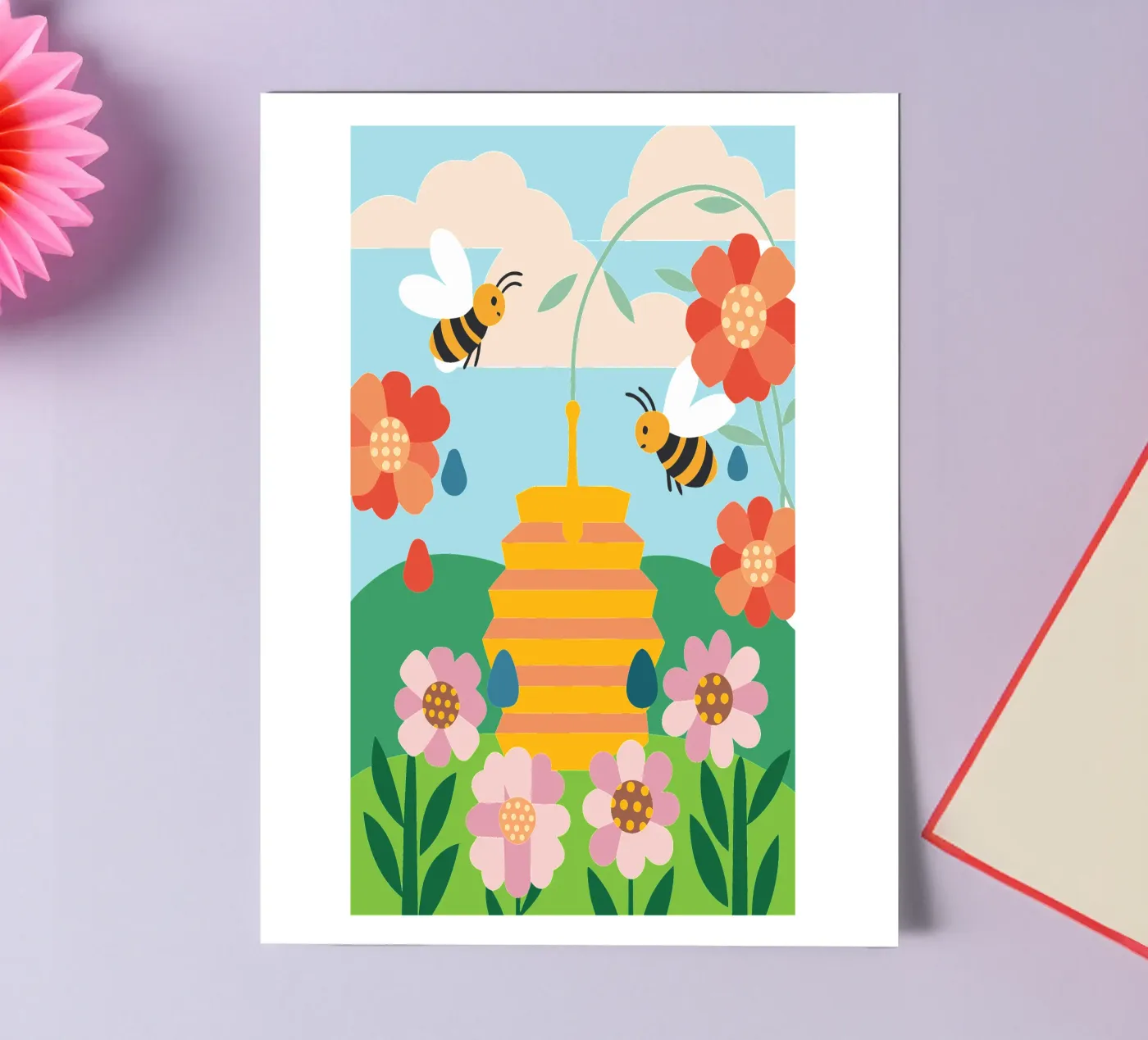 Bees and Honey foglio adesivo da CUTE ANIMALS