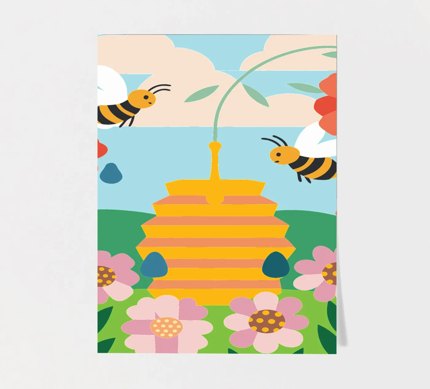 Bees and Honey foglio adesivo da CUTE ANIMALS