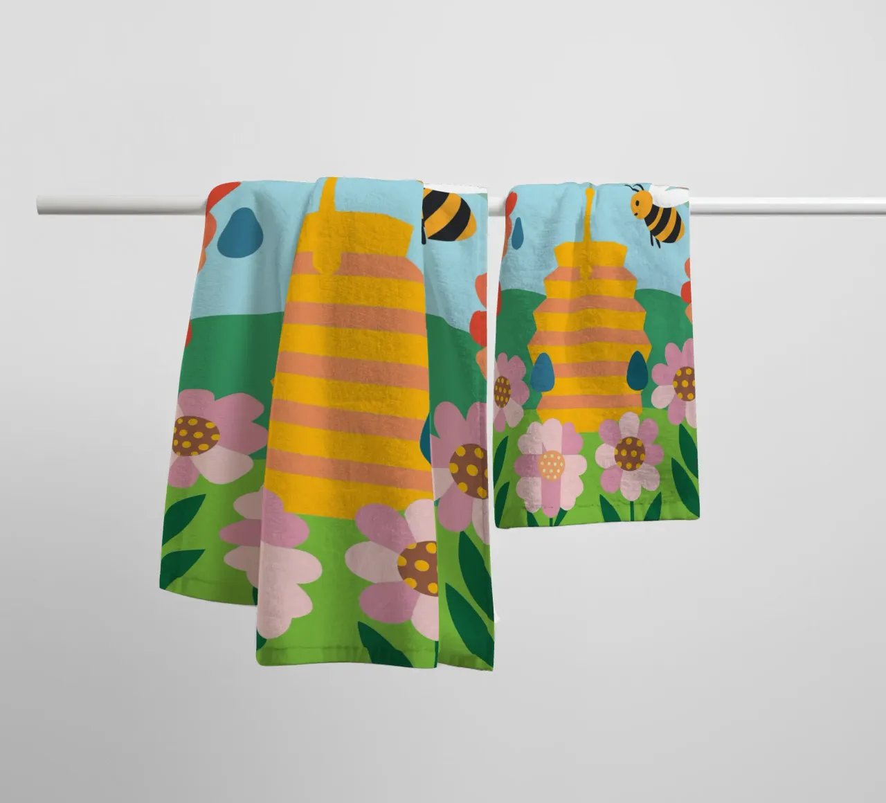 Api e miele asciugamano da bagno da CUTE ANIMALS