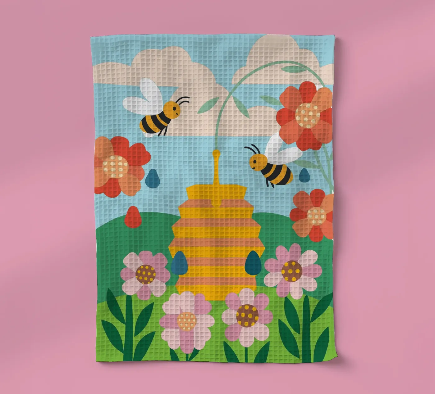 Api e miele canovaccio da cucina da CUTE ANIMALS