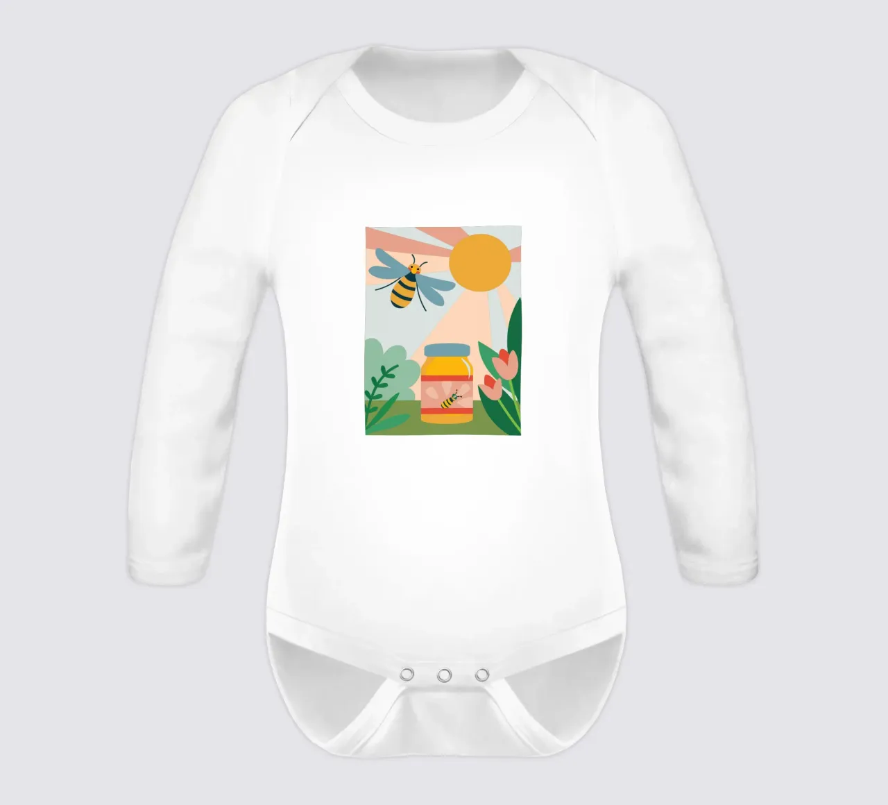 Api e miele body neonato maniche lunghe da CUTE ANIMALS