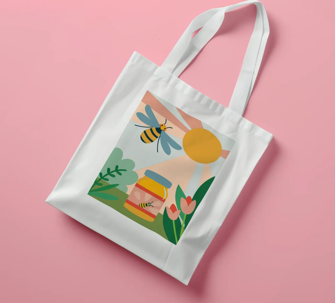 Bees and Honey tote bag by CUTE ANIMALS