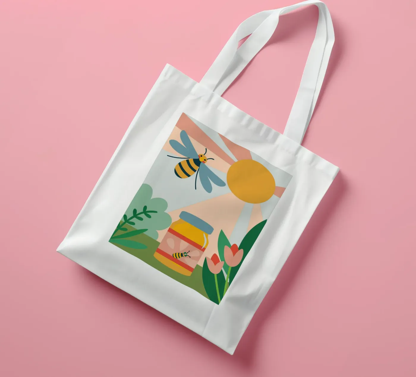 Bees and Honey tote bag by CUTE ANIMALS