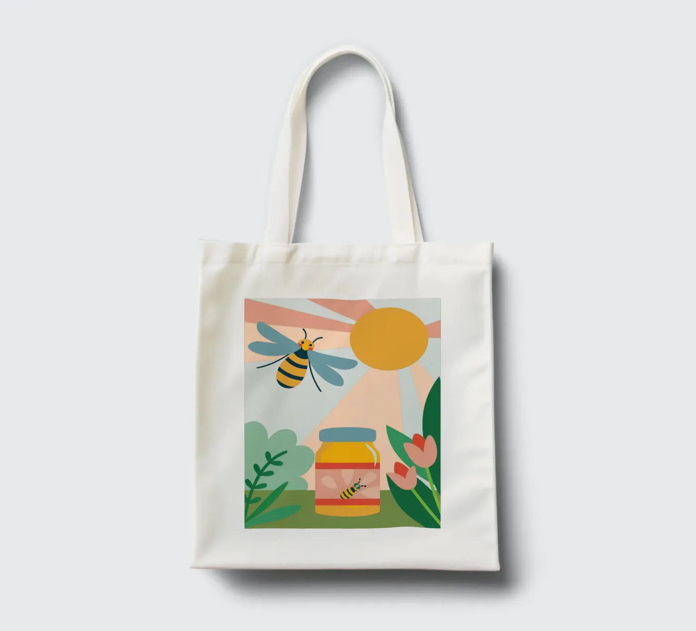 Bees and Honey tote bag by CUTE ANIMALS