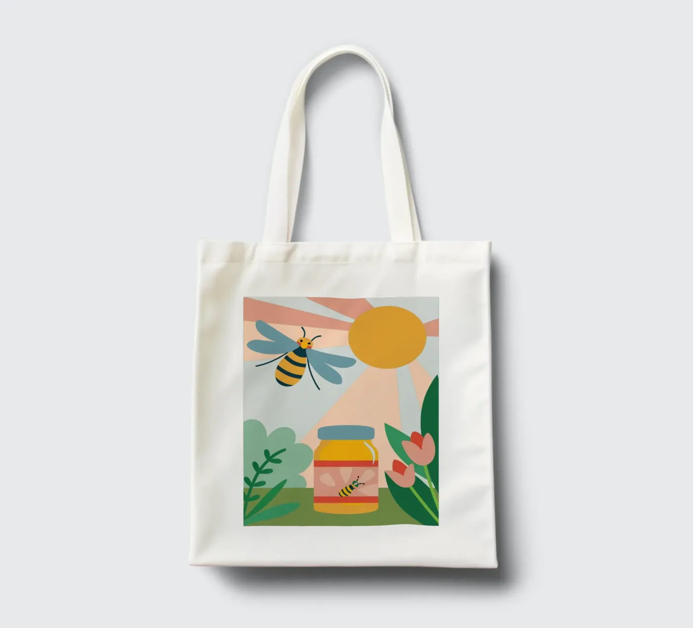 Bees and Honey tote bag by CUTE ANIMALS