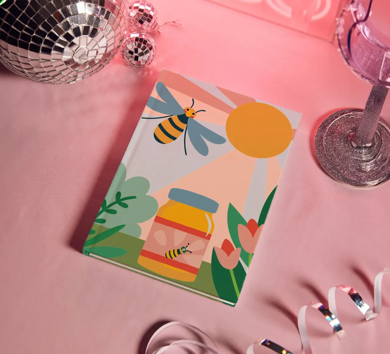 Bees and Honey notebook by CUTE ANIMALS