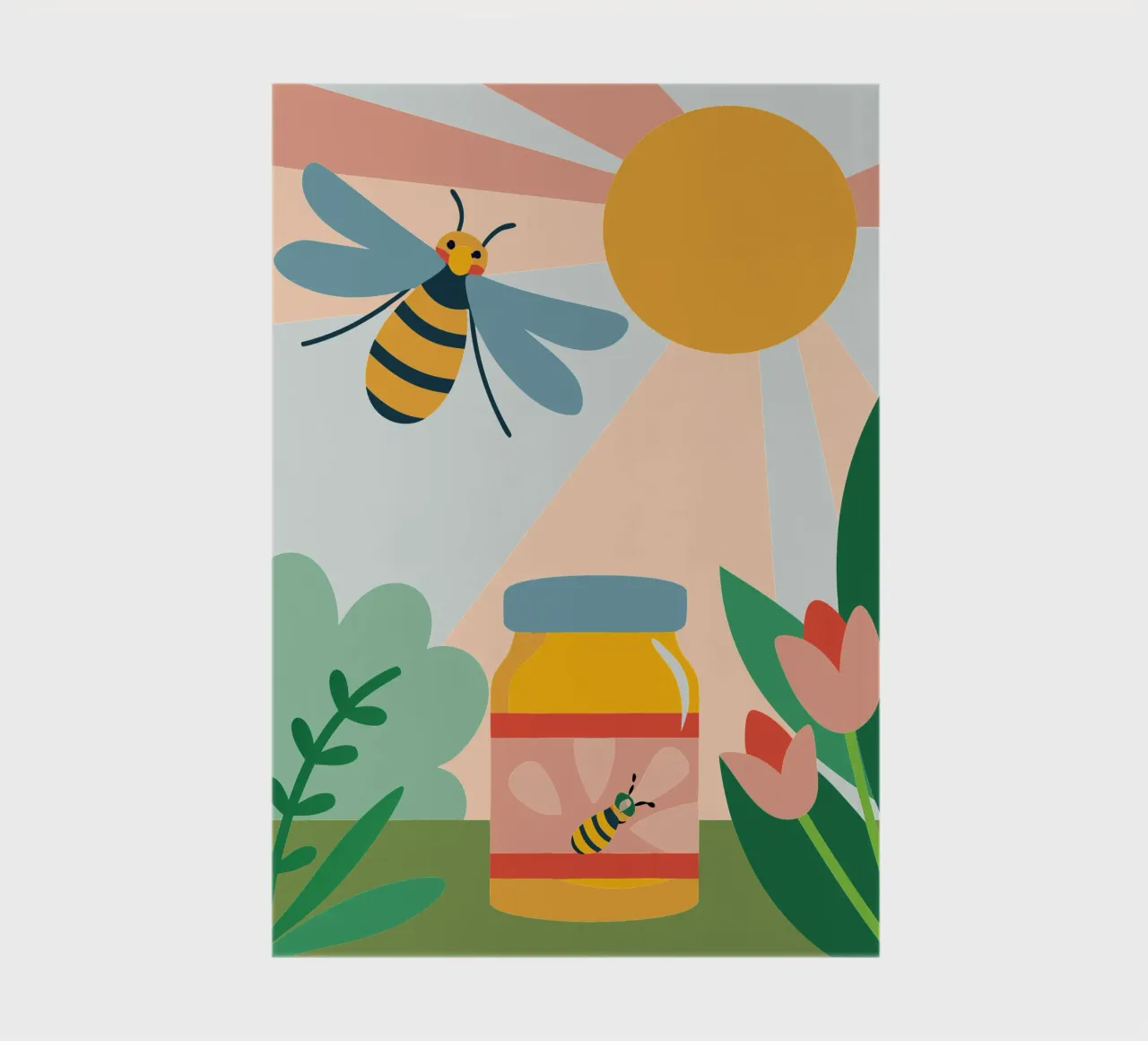 Bees and Honey notebook by CUTE ANIMALS