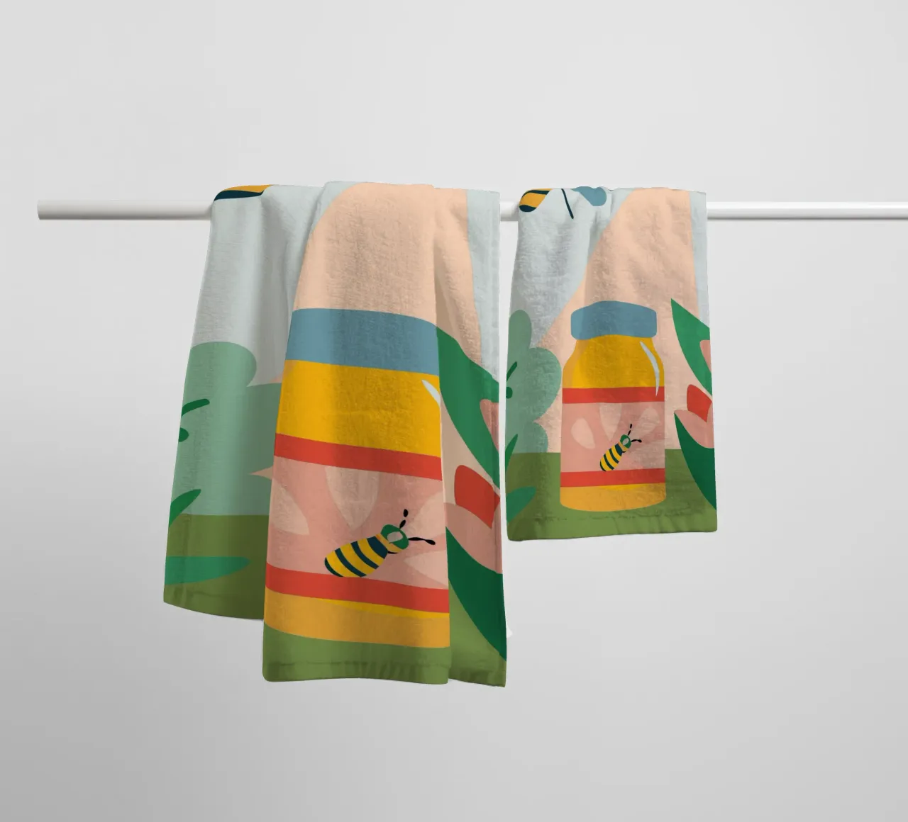 Api e miele asciugamano da bagno da CUTE ANIMALS