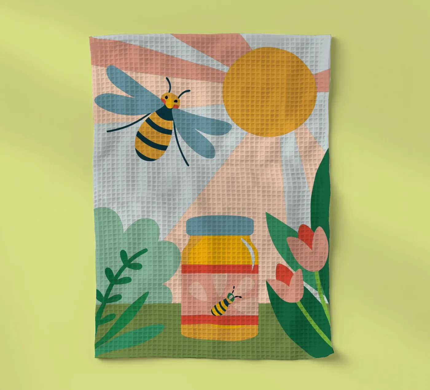 Api e miele canovaccio da cucina da CUTE ANIMALS