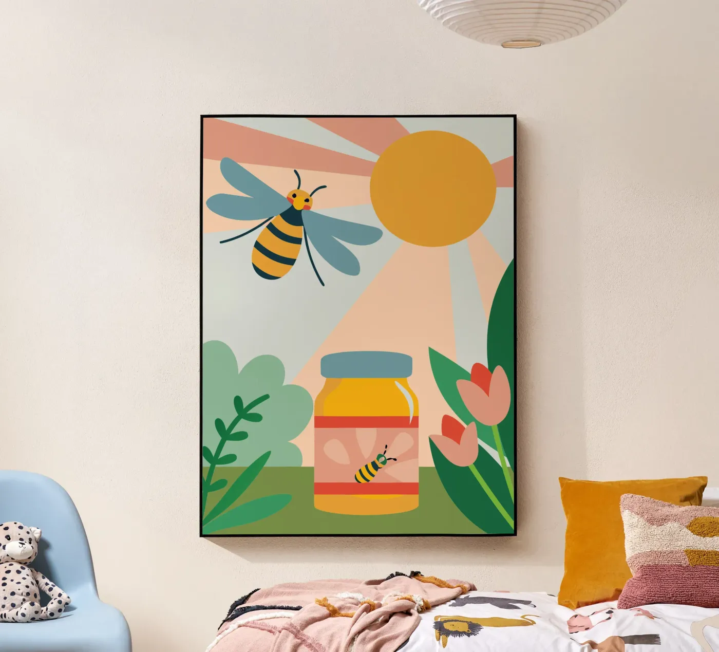 Bees and Honey plexiglas de CUTE ANIMALS