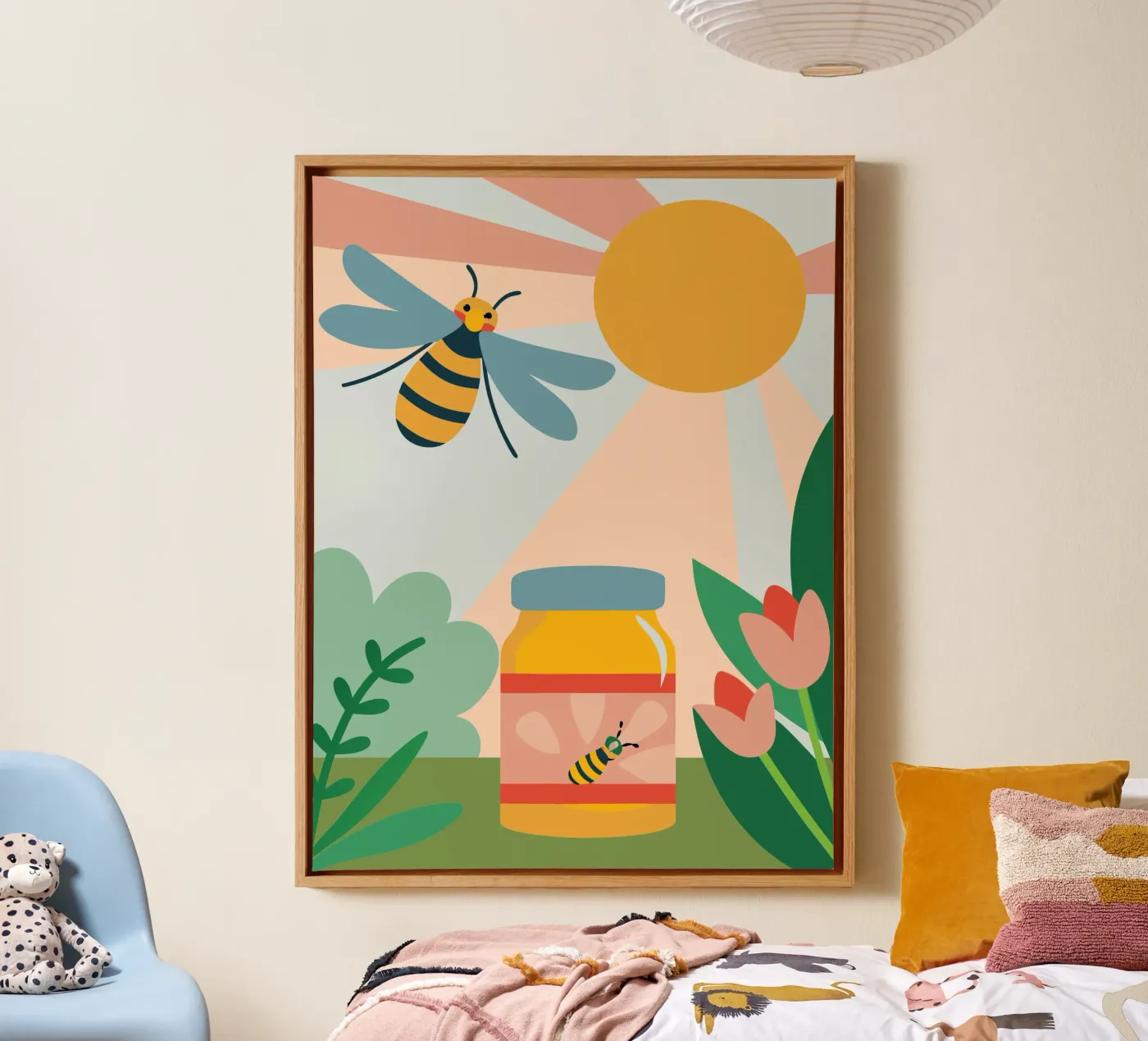 Bienen und Honig Leinwand von CUTE ANIMALS