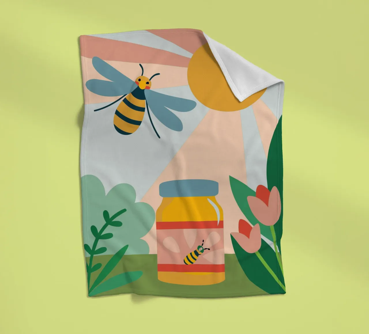 Api e miele coperta in pile da CUTE ANIMALS