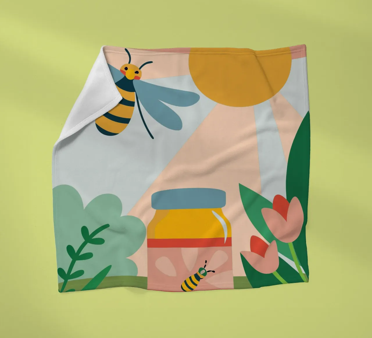 Api e miele coperta in pile da CUTE ANIMALS